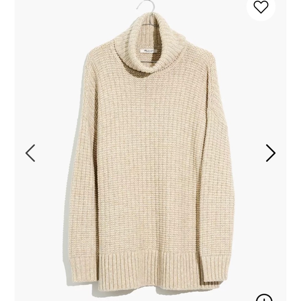 NWT Madewell Ribbed Turtleneck Tunic Sweater